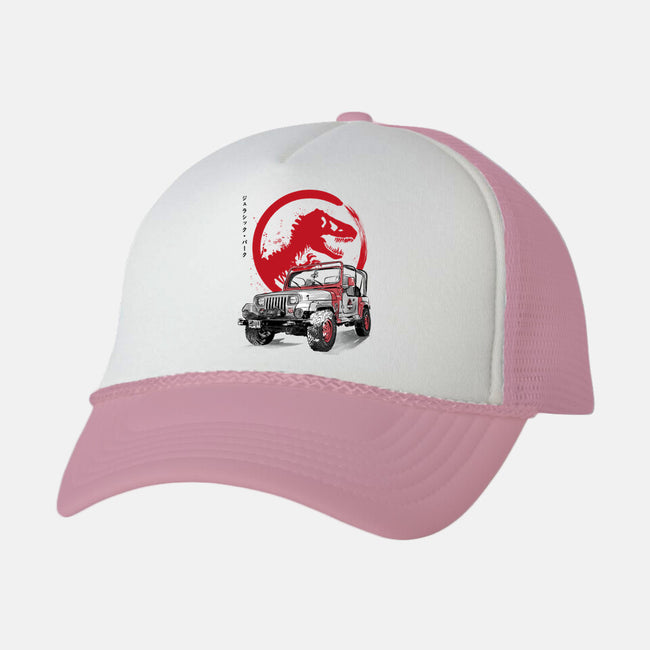 Wrangler YJ Sahara Sumi-E-unisex trucker hat-DrMonekers