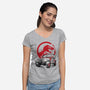 Wrangler YJ Sahara Sumi-E-womens v-neck tee-DrMonekers