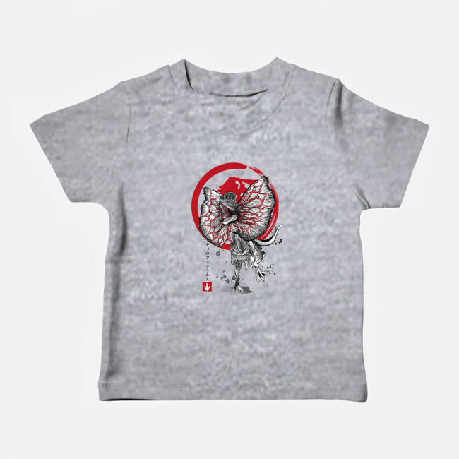 Dilophosaurus Sumi-E-baby basic tee-DrMonekers