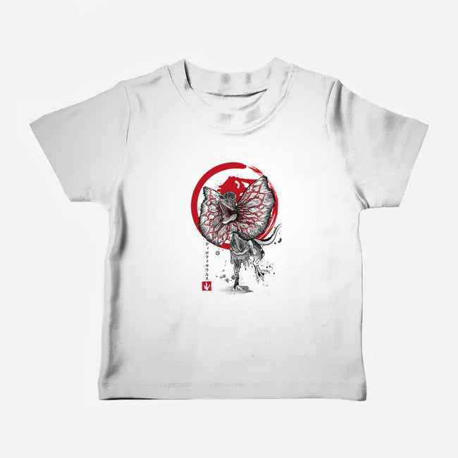 Dilophosaurus Sumi-E-baby basic tee-DrMonekers