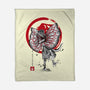 Dilophosaurus Sumi-E-none fleece blanket-DrMonekers