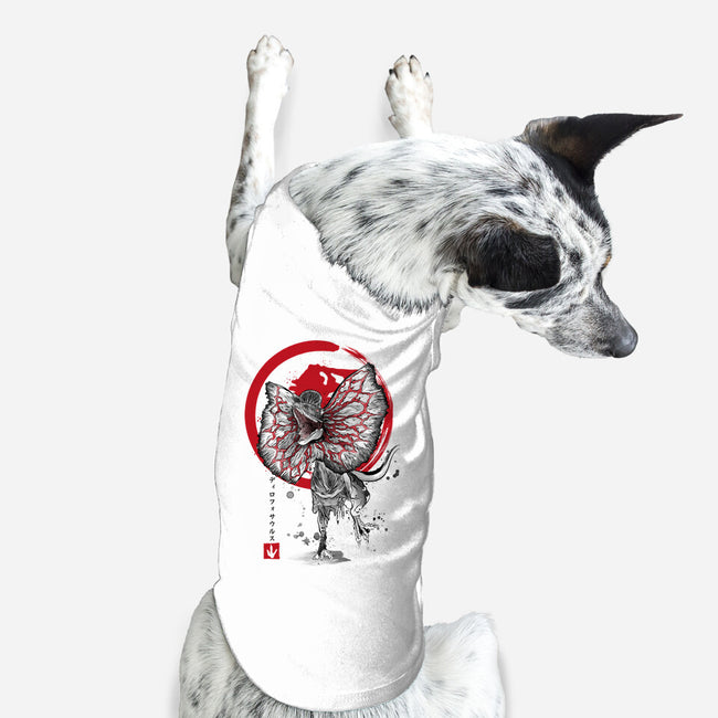 Dilophosaurus Sumi-E-dog basic pet tank-DrMonekers