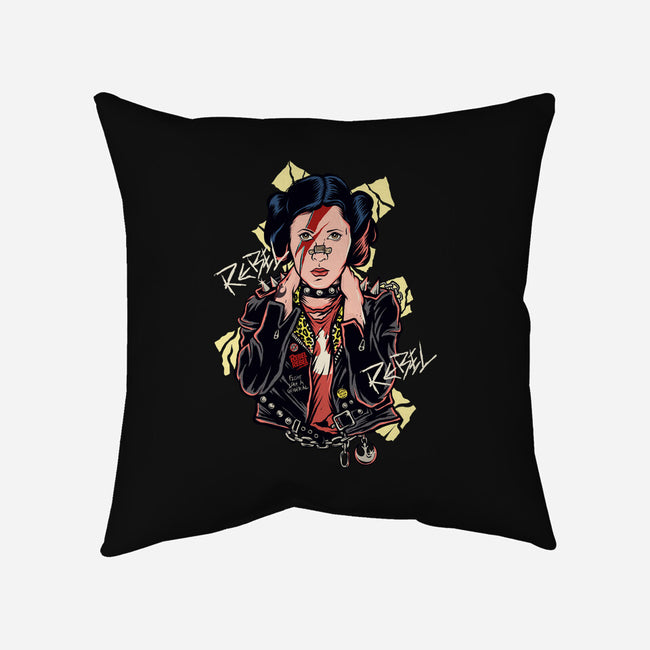 Rebel Star-none removable cover w insert throw pillow-Green Devil