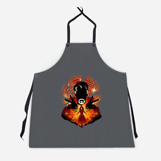 Sorcerer Vs Witch-unisex kitchen apron-hypertwenty