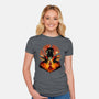 Sorcerer Vs Witch-womens fitted tee-hypertwenty