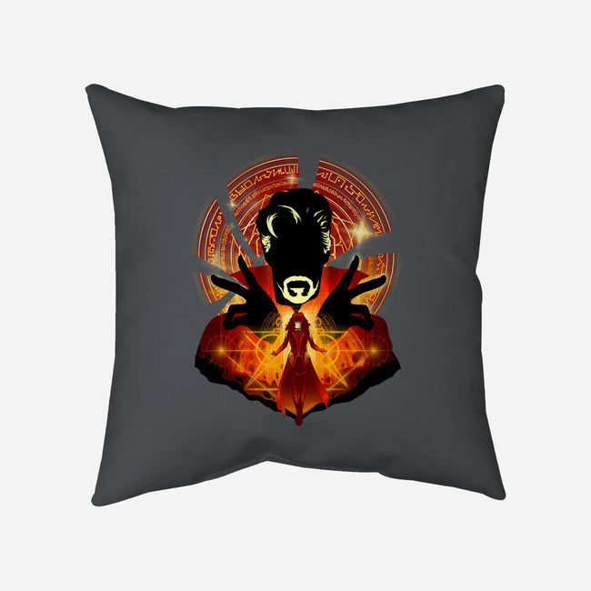 Sorcerer Vs Witch-none removable cover throw pillow-hypertwenty