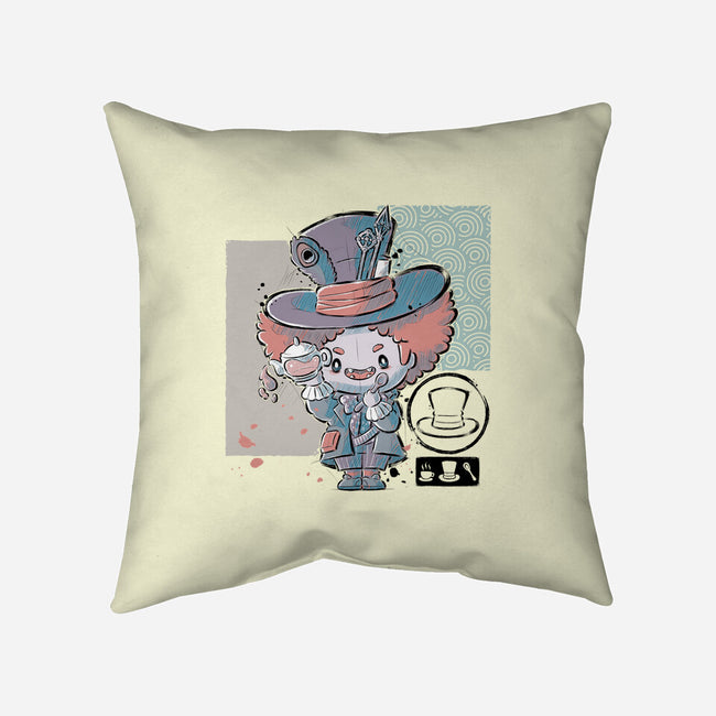 Cute Hatter-none removable cover throw pillow-xMorfina