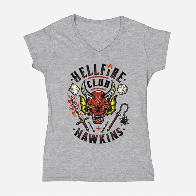 Hellfire Club-womens v-neck tee-Olipop