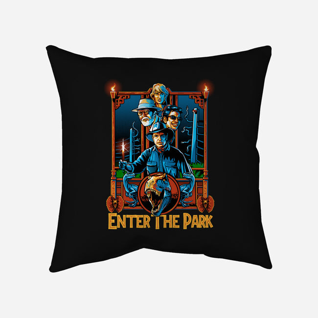 Enter The Park-none removable cover w insert throw pillow-daobiwan