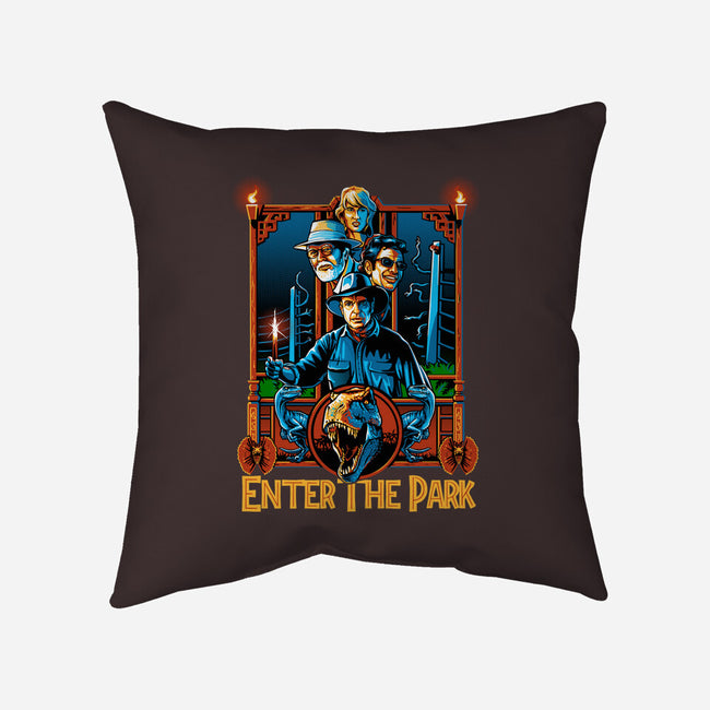 Enter The Park-none removable cover w insert throw pillow-daobiwan