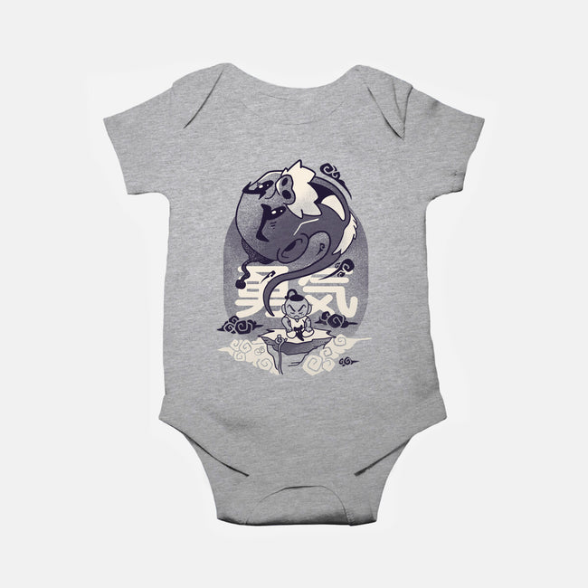Facing The Challenge-baby basic onesie-Sketchdemao