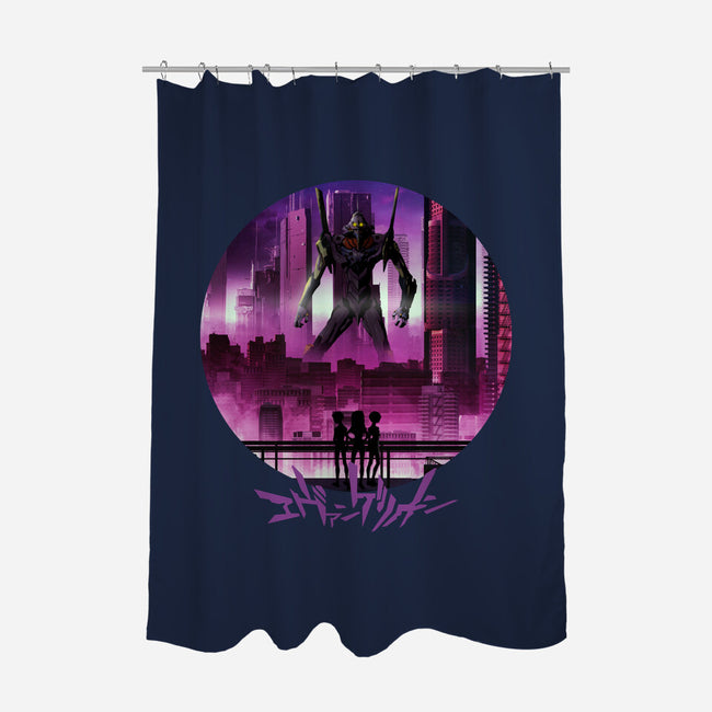 Eva Unit 01-none polyester shower curtain-rondes