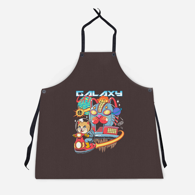 Cat Kaiju Robot-unisex kitchen apron-rondes