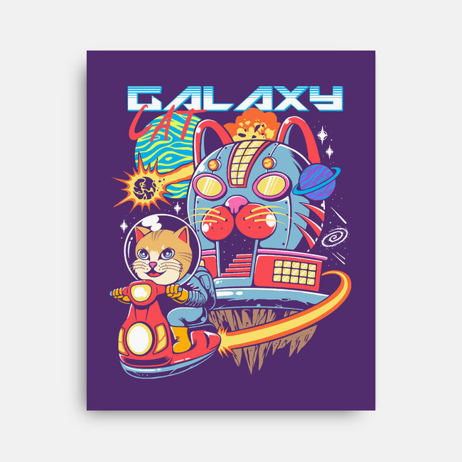 Cat Kaiju Robot-none stretched canvas-rondes