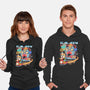 Cat Kaiju Robot-unisex pullover sweatshirt-rondes