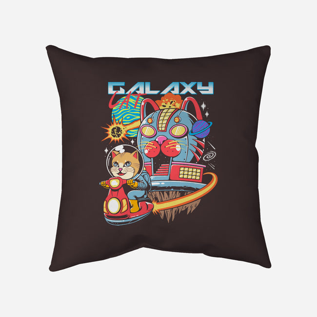 Cat Kaiju Robot-none removable cover w insert throw pillow-rondes