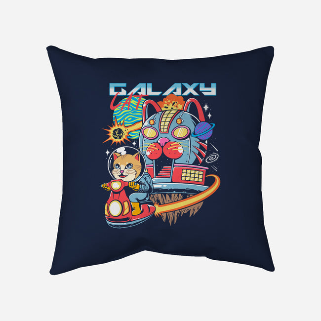 Cat Kaiju Robot-none removable cover w insert throw pillow-rondes