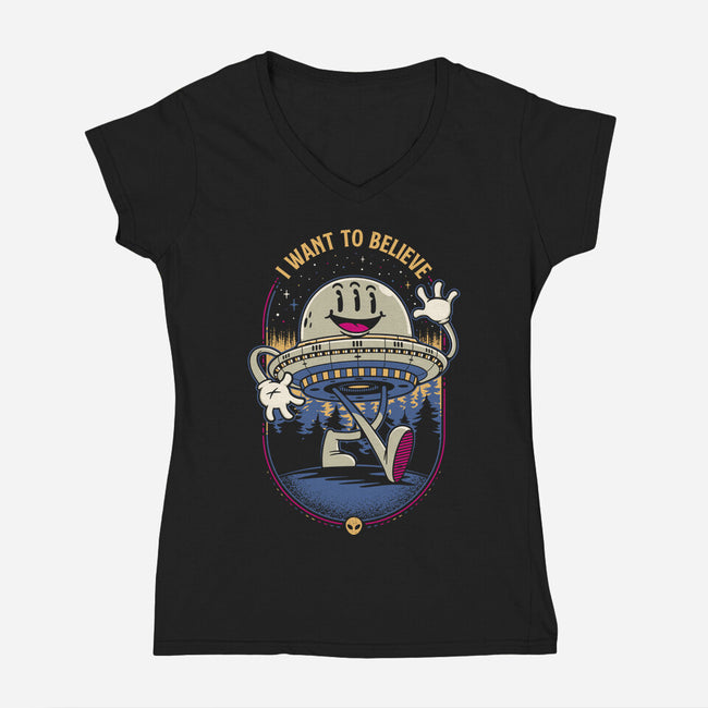 To Believe-womens v-neck tee-StudioM6