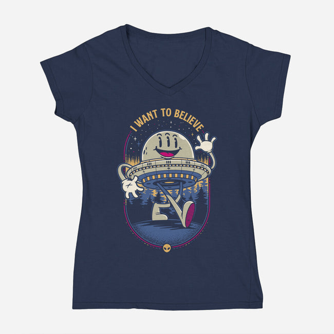 To Believe-womens v-neck tee-StudioM6