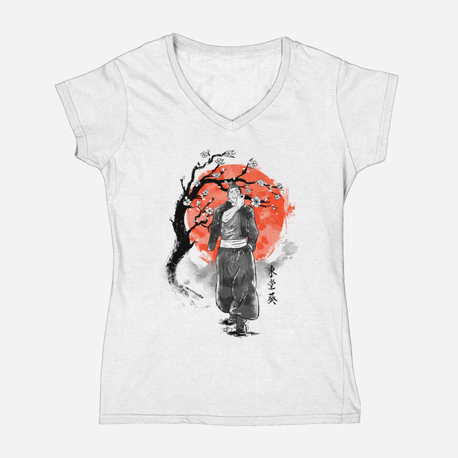 Todo At Sakura Tree-womens v-neck tee-IKILO