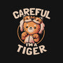 Careful I'm A Tiger-womens off shoulder sweatshirt-eduely