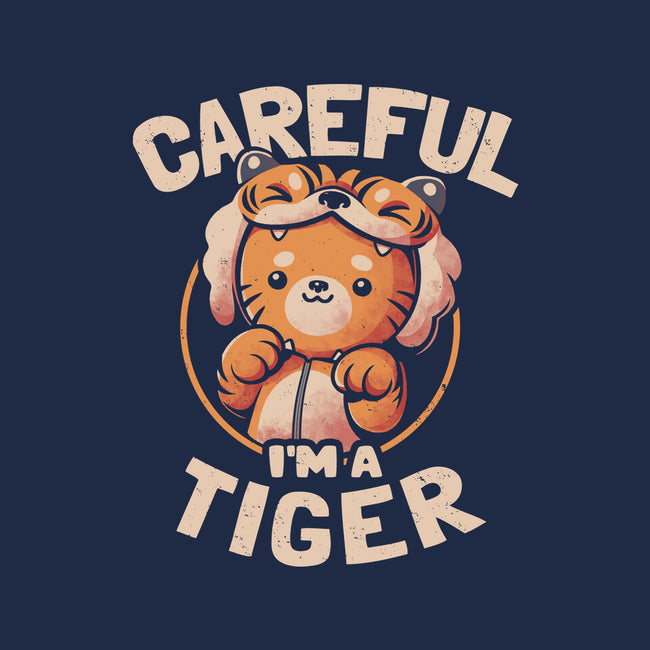 Careful I'm A Tiger-womens fitted tee-eduely