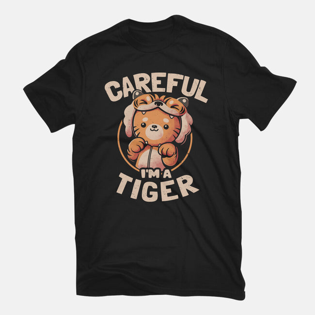 Careful I'm A Tiger-mens basic tee-eduely