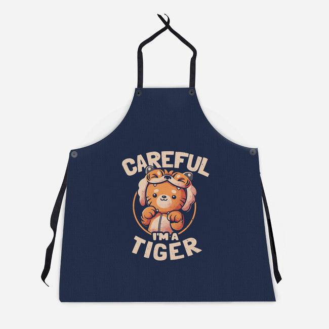 Careful I'm A Tiger-unisex kitchen apron-eduely