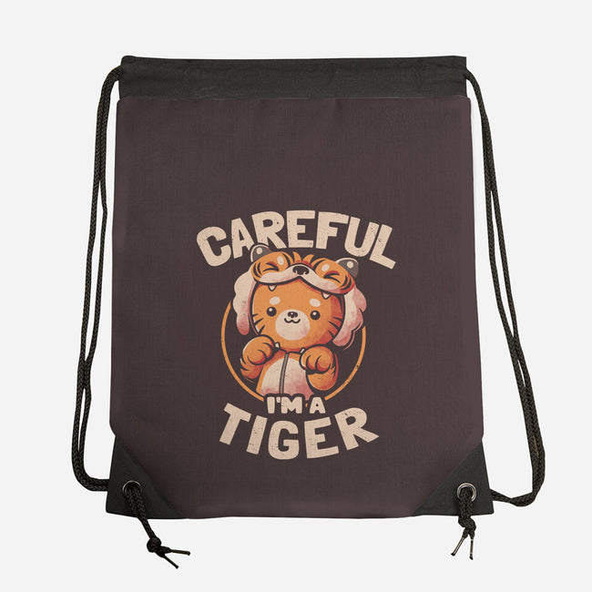 Careful I'm A Tiger-none drawstring bag-eduely