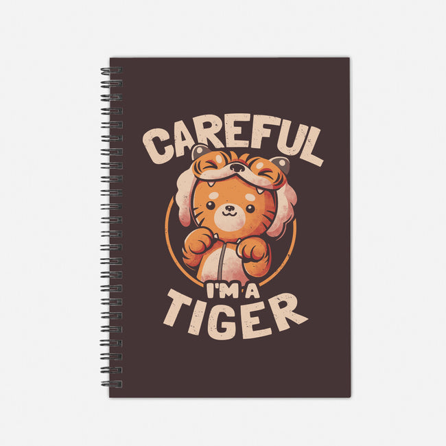 Careful I'm A Tiger-none dot grid notebook-eduely