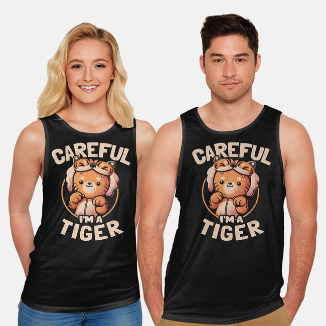 Careful I'm A Tiger-unisex basic tank-eduely
