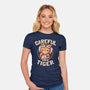 Careful I'm A Tiger-womens fitted tee-eduely