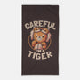 Careful I'm A Tiger-none beach towel-eduely