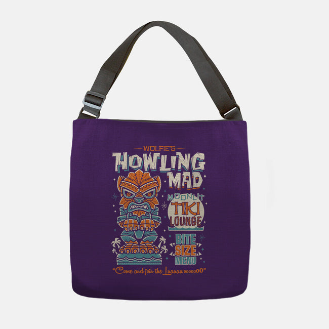 Wolfie's Howling Mad Tiki Lounge-none adjustable tote bag-Nemons