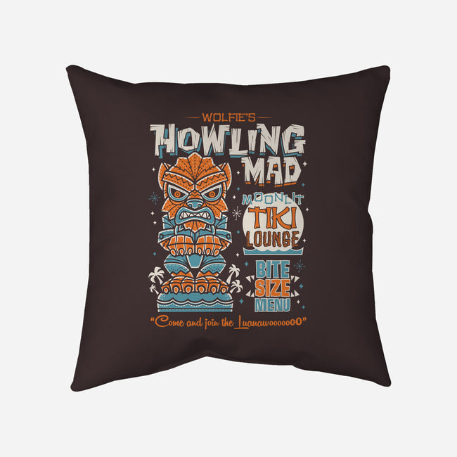 Wolfie's Howling Mad Tiki Lounge-none removable cover throw pillow-Nemons