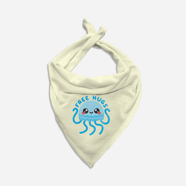 Jellyfish Free Hugs-dog bandana pet collar-NemiMakeit