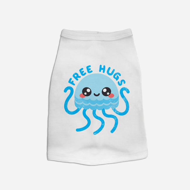 Jellyfish Free Hugs-dog basic pet tank-NemiMakeit