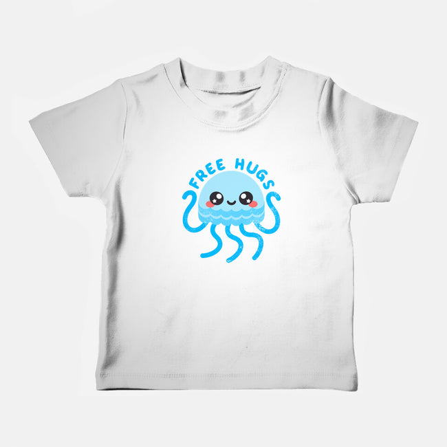 Jellyfish Free Hugs-baby basic tee-NemiMakeit