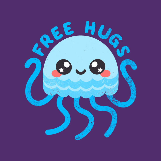 Jellyfish Free Hugs-none fleece blanket-NemiMakeit
