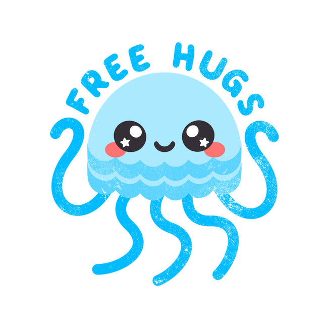 Jellyfish Free Hugs-womens fitted tee-NemiMakeit