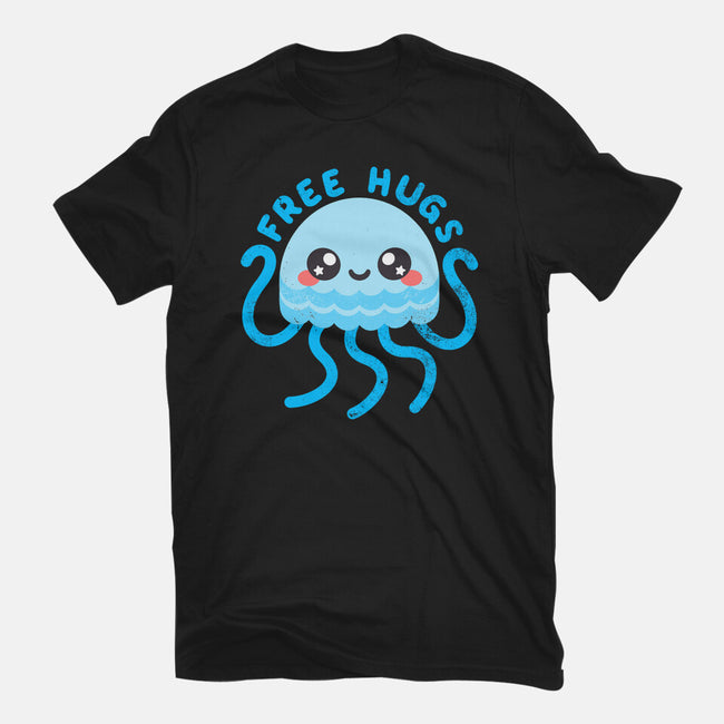 Jellyfish Free Hugs-mens basic tee-NemiMakeit
