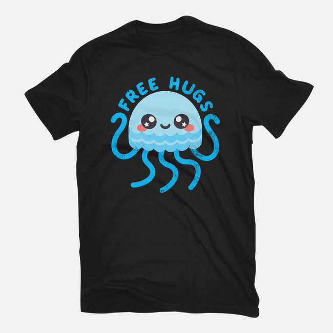 Jellyfish Free Hugs-womens basic tee-NemiMakeit