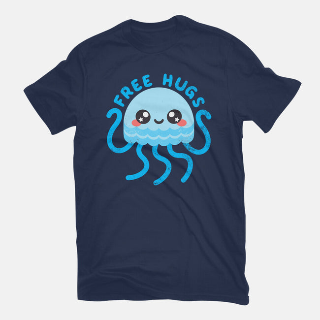 Jellyfish Free Hugs-womens basic tee-NemiMakeit