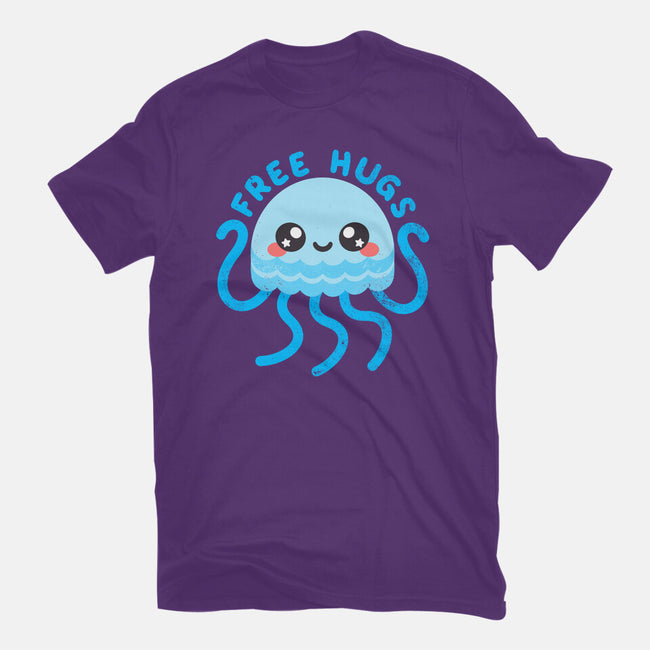 Jellyfish Free Hugs-womens basic tee-NemiMakeit
