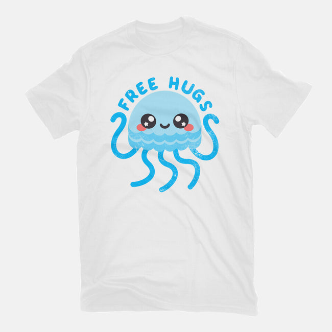 Jellyfish Free Hugs-womens basic tee-NemiMakeit