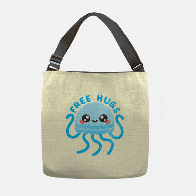 Jellyfish Free Hugs-none adjustable tote bag-NemiMakeit