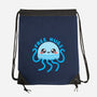 Jellyfish Free Hugs-none drawstring bag-NemiMakeit