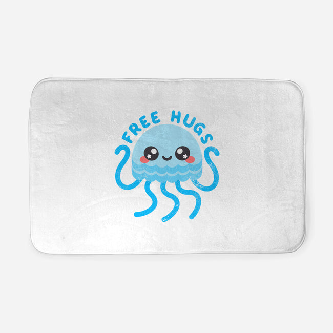Jellyfish Free Hugs-none memory foam bath mat-NemiMakeit