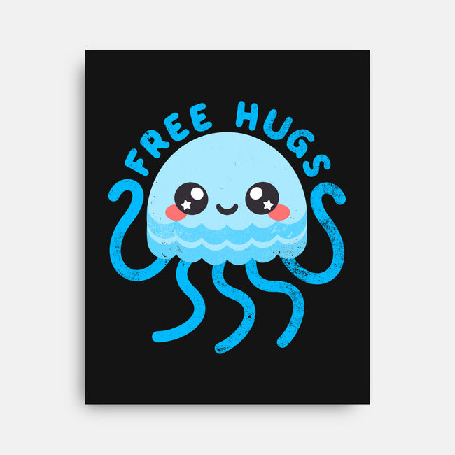 Jellyfish Free Hugs-none stretched canvas-NemiMakeit