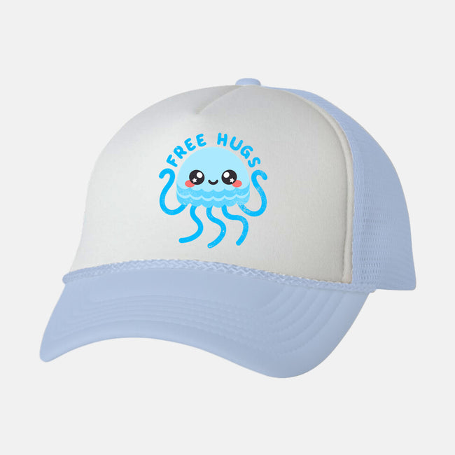 Jellyfish Free Hugs-unisex trucker hat-NemiMakeit